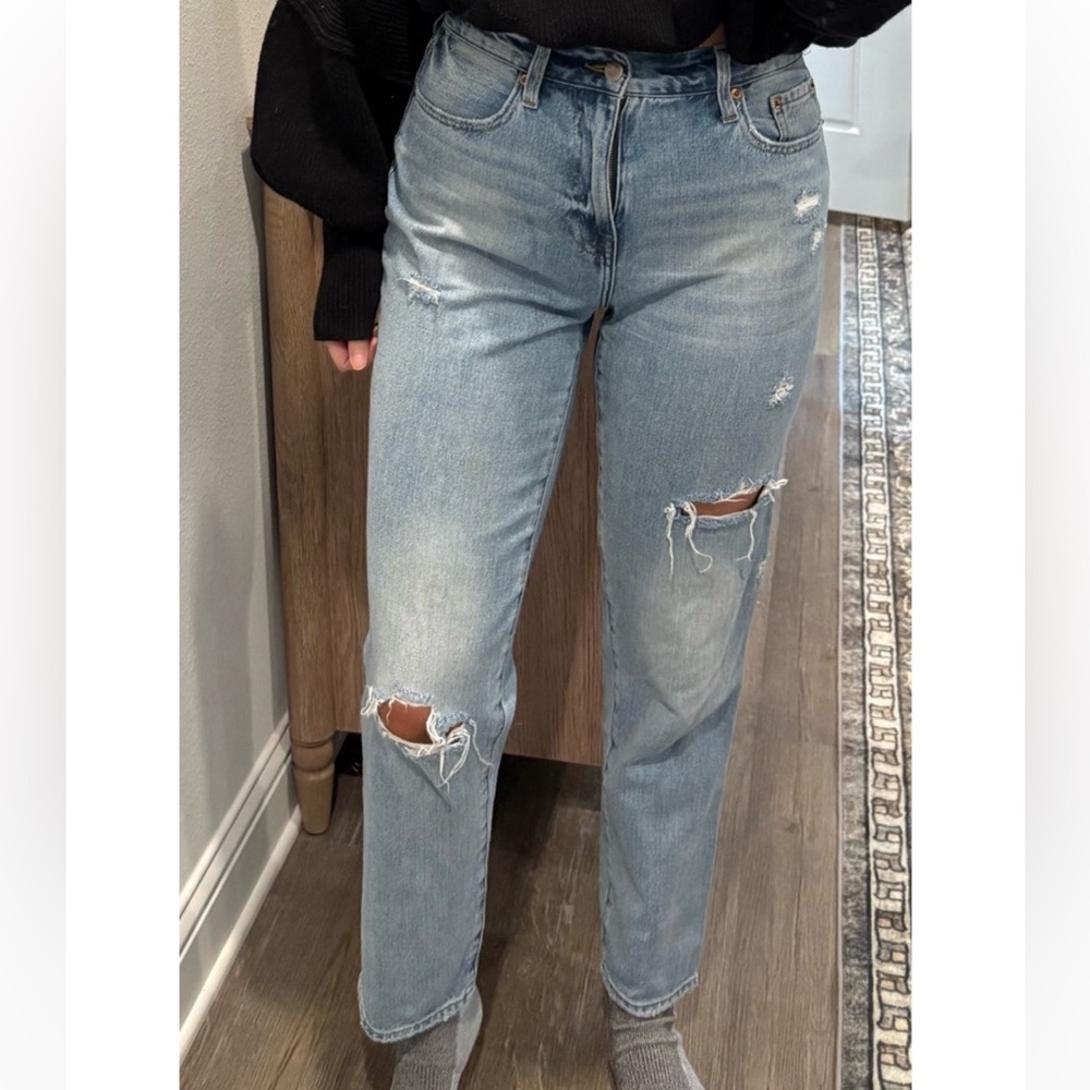Pistola Light Blue Distressed Boyfriend Jeans